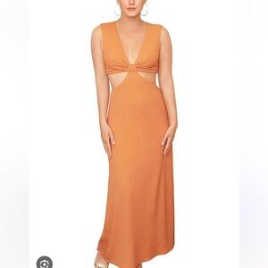 Rachel Roy Long, Maxi, V-neck, cut out dress